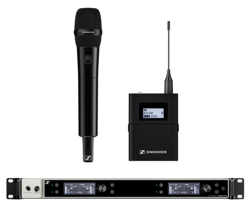 Sennheiser EW-DX, 4 Kanal Funkmikrofon Set